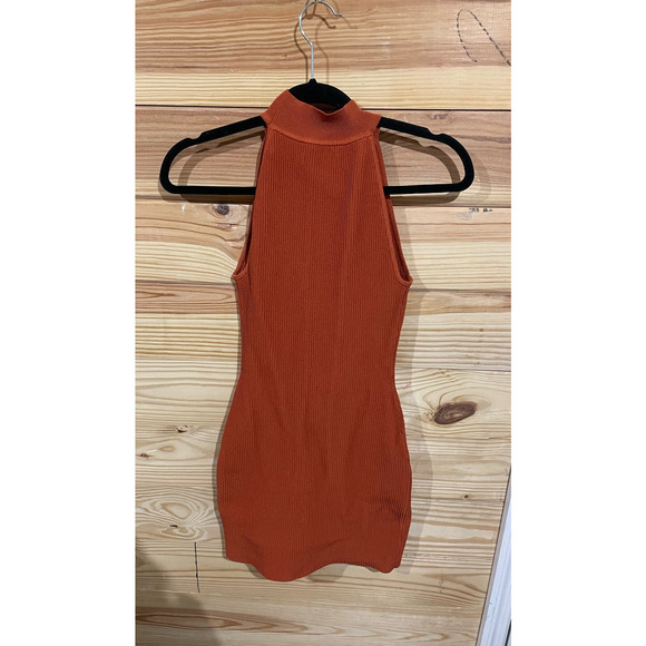Aritzia Babaton, Sculpt Knit Halter Dress in Flambeau Red, size XS - Picture 9 of 10